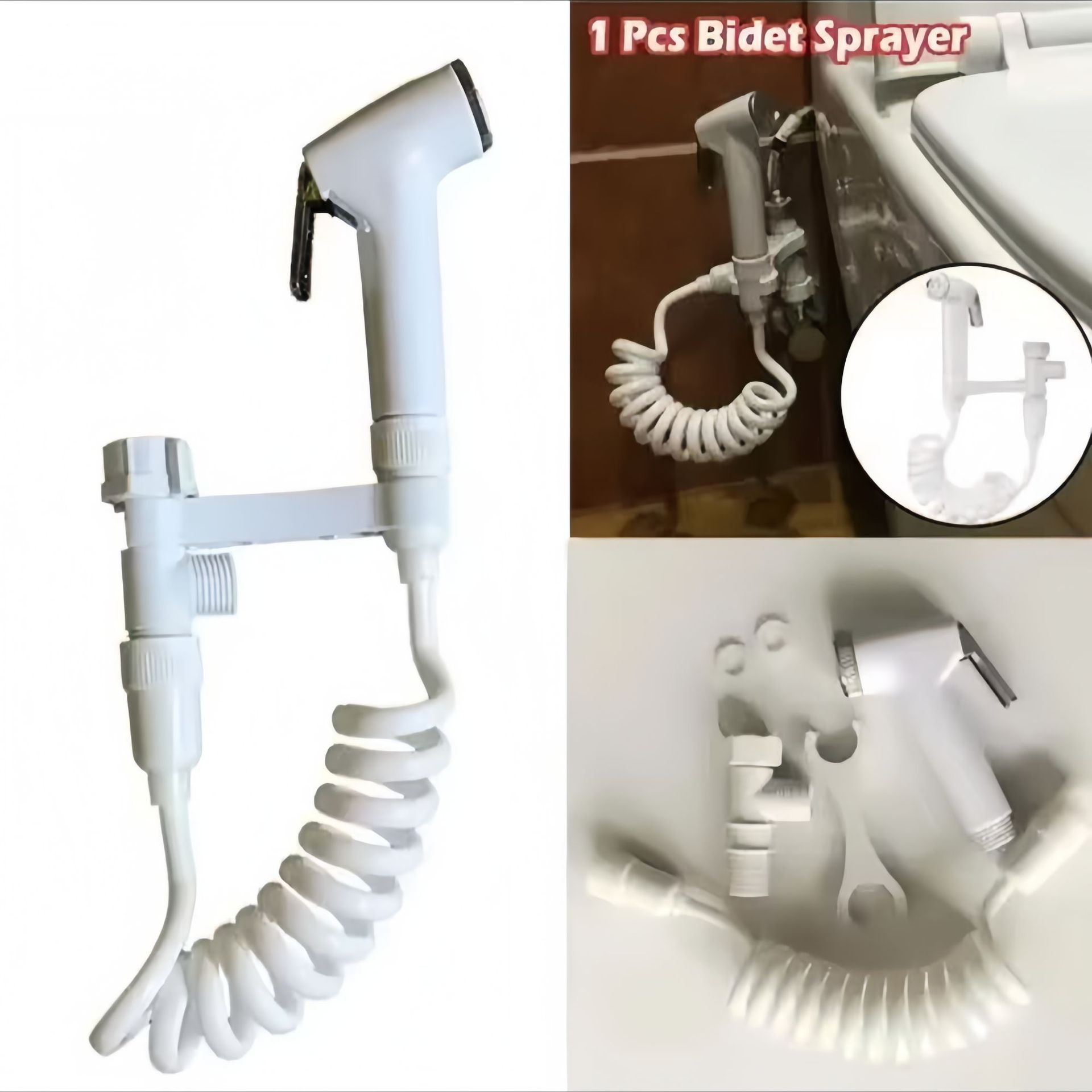 Toilet companion spray gun set, bathroom cleaning, buttocks washer, balcony toilet pressurized flushing device, nozzle full figure