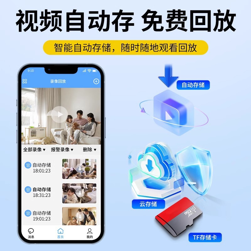 Wireless, unplugged camera, home mobile phone, remote indoor smart network photography and video recording without network, direct sales Application Scenario