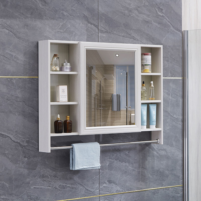 Bathroom mirror cabinet, wall-mounted bathroom mirror with storage rack, bathroom mirror box, toilet storage cabinet wholesale full figure