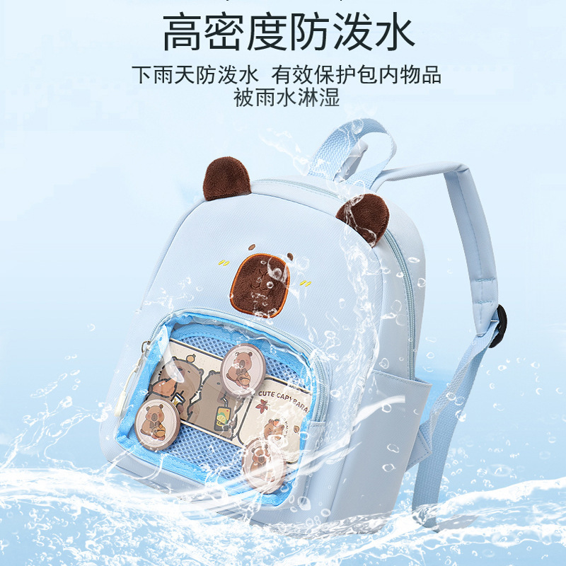 Cute Capibara Capybara transparent backpack, summer new cartoon animal backpack, kindergarten schoolbag Application Scenario