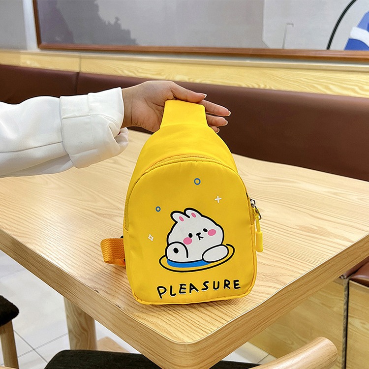The cute little rabbit baby single-shoulder bag is selling well. The new children's coin purse is fashionable and simple. Wholesale of boys' and girls' chest bags details Picture