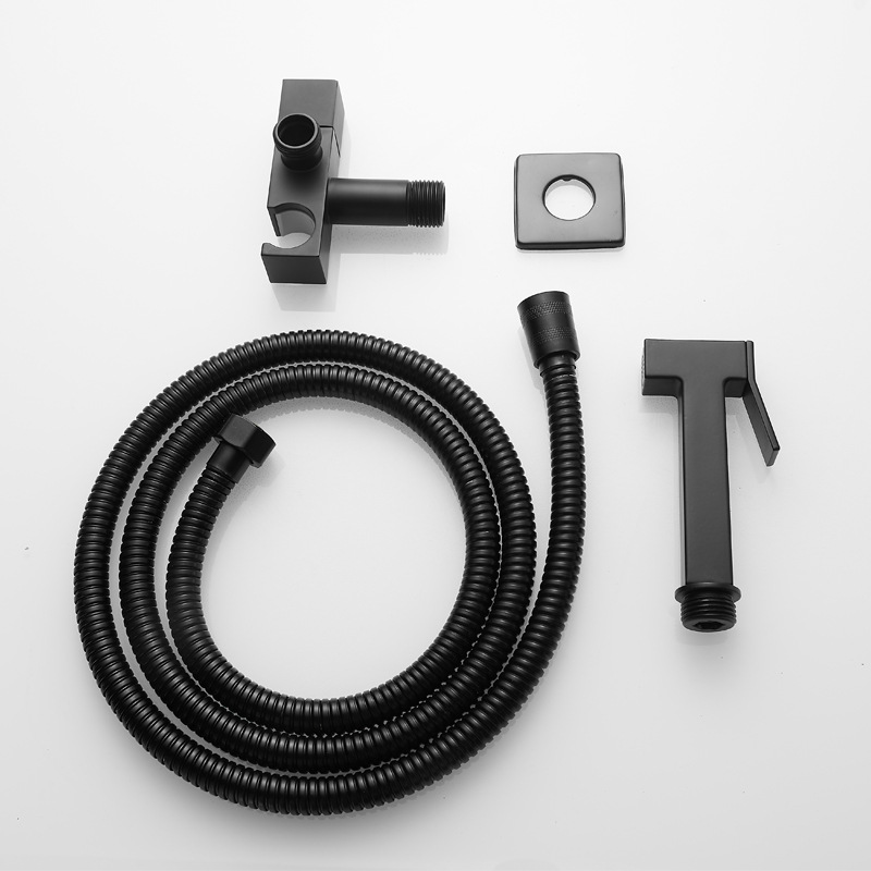 Square spray gun faucet single cold water toilet companion set copper main body pressurized spray gun bottom washer Specification drawing