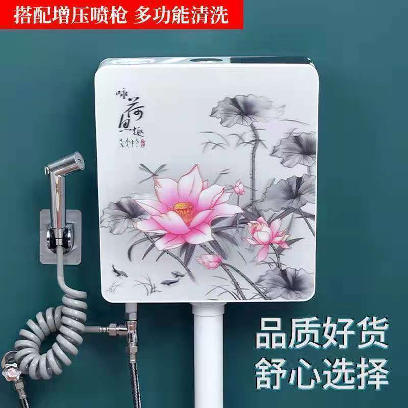 5D thickened silent toilet, squat toilet, toilet bowl, bathroom flushing tank, energy-saving wall-mounted, high-pressure and high-force household Application Scenario
