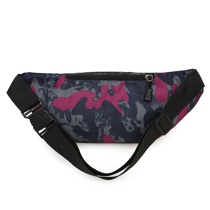 Outdoor sports camouflage waist bag for men and women, multi-functional sports chest bag, large-capacity mobile phone anti-theft cash register waist bag Item Picture