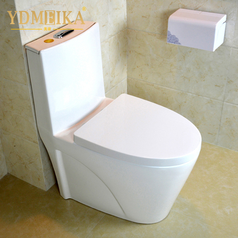 Guangdong Chaozhou Large pipe high-temperature ceramic toilet, Super vortex siphon ordinary flush toilet, Meijia Sanitary Ware T011 details Picture