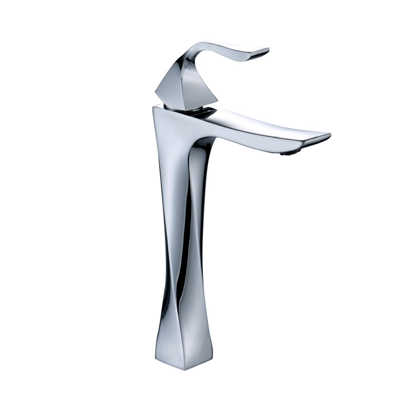 Foreign trade high-end twisted dough mixed water basin faucet with high zinc alloy cold and hot bathroom under-counter washbasin faucet full figure