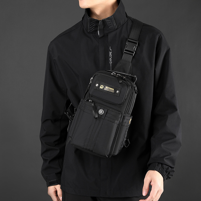 WEPOWER's new outdoor commuting chest bag, casual multi-functional backpack, lightweight single-shoulder crossbody bag details Picture