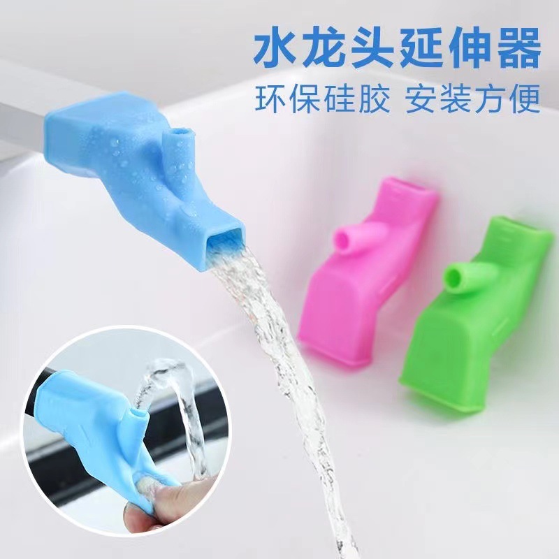 Silicone faucet extender connector, water channel, universal splash-proof wonder device, water diverter, extension device, hand sanitizer details Picture