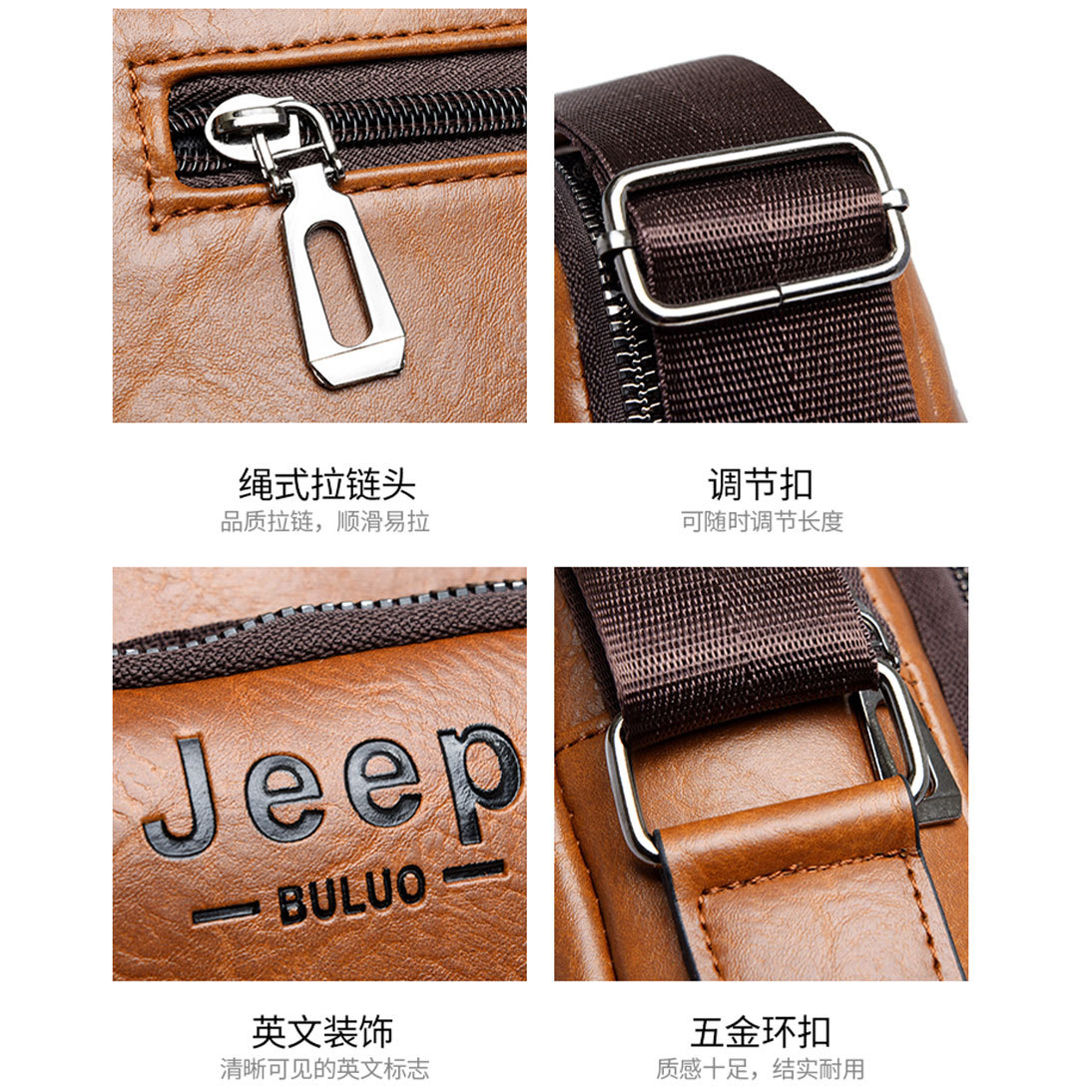 New cross-border men's handbag, casual crossbody bag, foreign trade trendy brand, Korean version business briefcase, men's single-shoulder bag details Picture