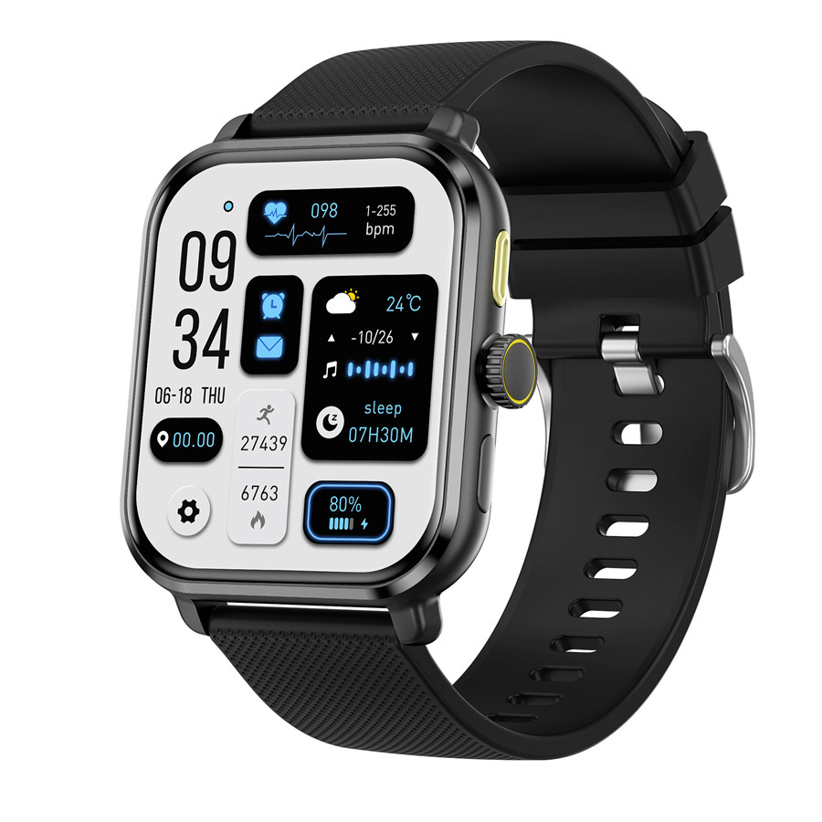 The new M12 smartwatch features a 1.83-inch square screen with a screen-off pointer, suitable for both men and women Application Scenario