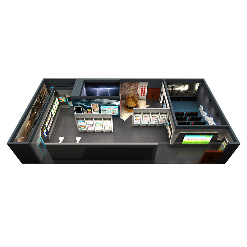 vr earthquake simulator cabin, earthquake simulation, vibration table test, VR natural disaster experience platform, popular science Item Picture