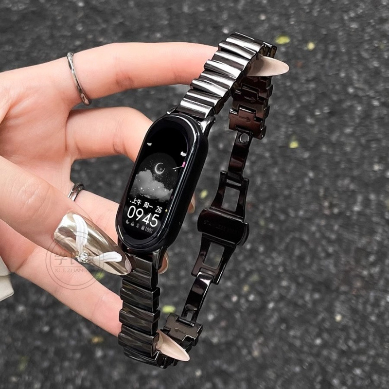 The new irregular shell model is suitable for the Xiaomi band with a 9/8 NFC business style Instagram trendy wristwatch for both men and women full figure