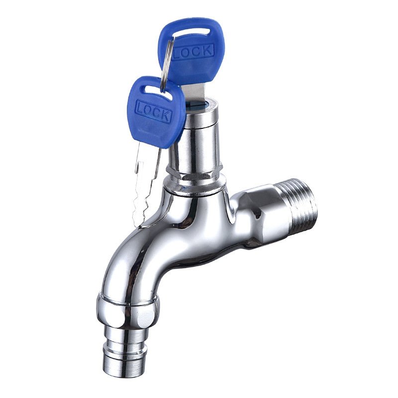 Factory wholesale outdoor lockable pointed faucet for washing machines, outdoor anti-theft faucet for rent with key faucet Item Picture
