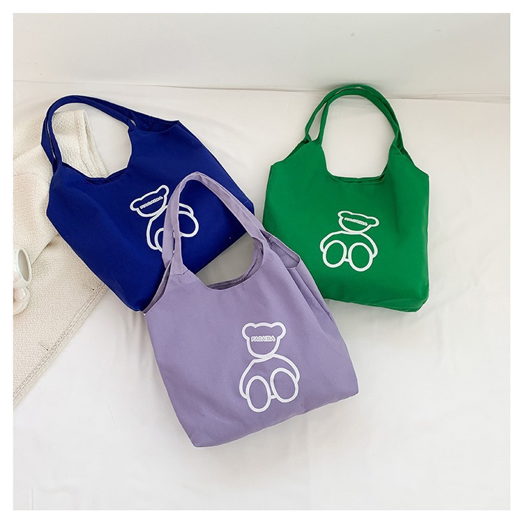 New Japanese-style cute canvas bag for students, large-capacity single-shoulder bag, a niche and versatile hand-held cloth bag for women, wholesale Specification drawing