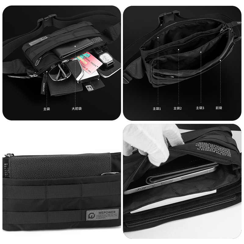 WEPOWER's new outdoor commuting small crossbody bag is a lightweight, wearable waist bag that is trendy, fashionable and water-resistant Application Scenario