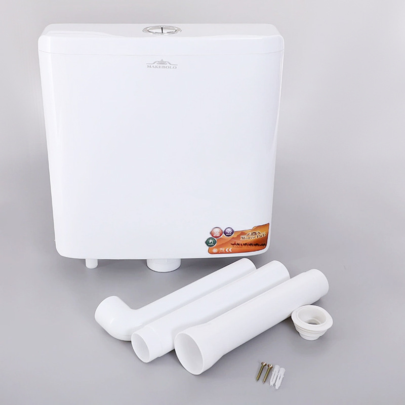 Modern and simple squat toilet water tank, double-button hand-pressed toilet water tank, flushing device, household bathroom water pump Specification drawing