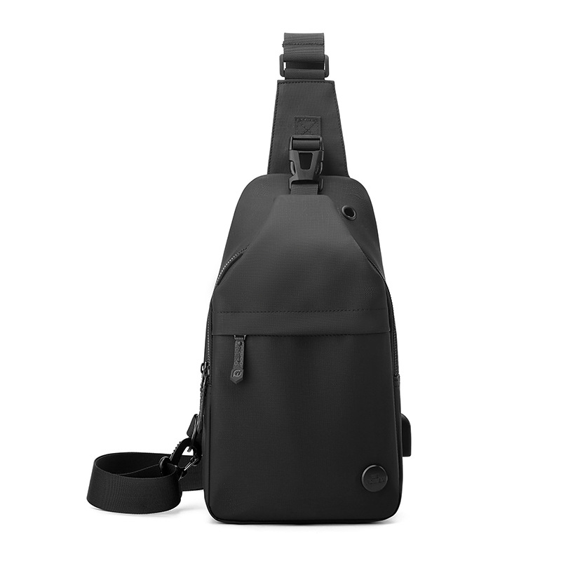 WEPOWER's new men's crossbody chest bag, lightweight and waterproof single-shoulder bag, and multi-functional USB charging interface chest bag Item Picture