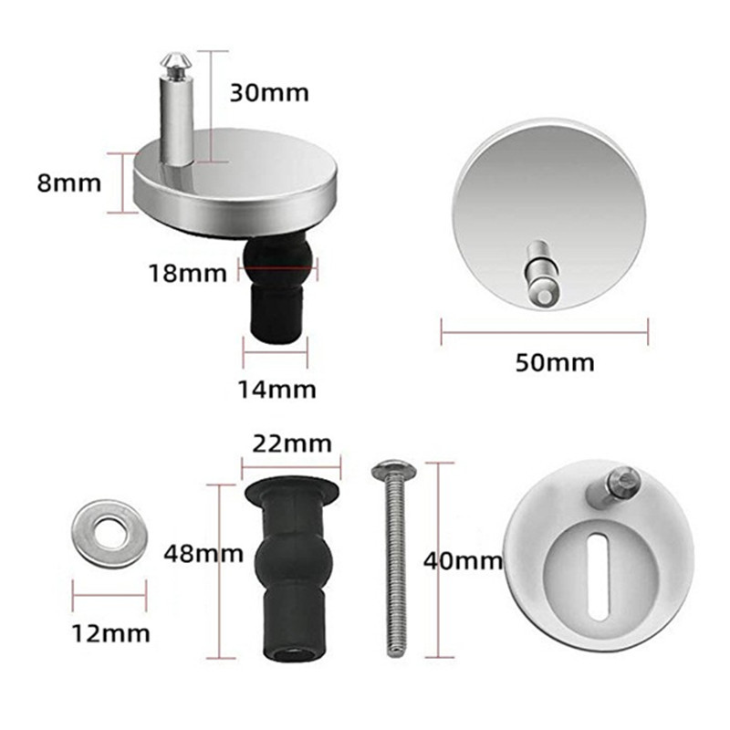 The No. 3 toilet cover screw accessory is equipped with an expansion bolt hinge, an expansion quick-release Q-foot bracket component details Picture