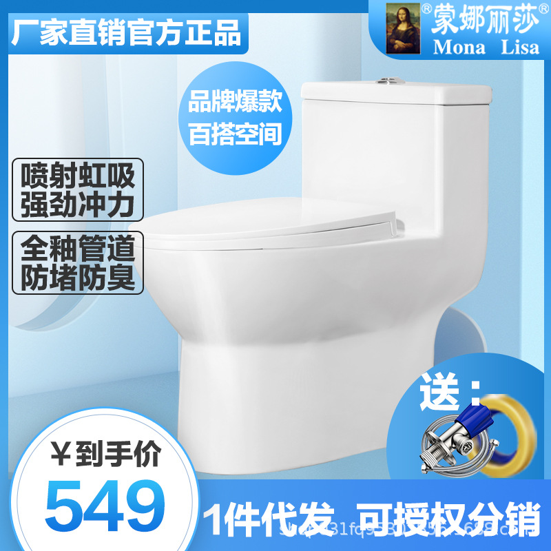 Mona Lisa toilet, household siphonic toilet, bathroom flush toilet full figure