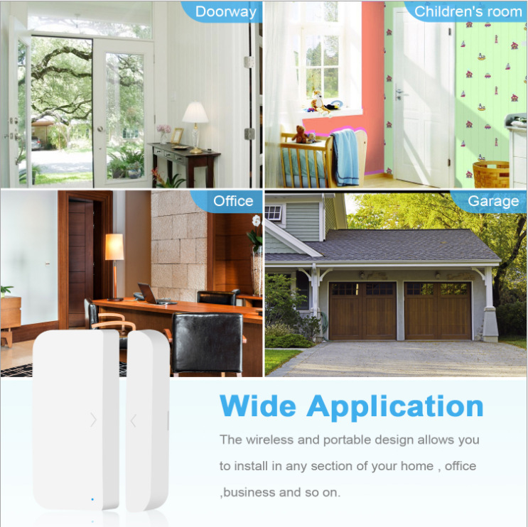 Tuya Smart WiFi Door Magnetic Remote Wireless Door and Window Sensor Alarm Intelligent Linkage details Picture