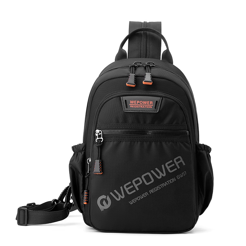 The new WEPOWER men's business casual chest bag is suitable for single-shoulder crossbody and can be worn with both shoulders for outdoor trips Item Picture