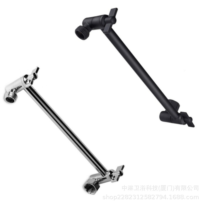 The copper electroplated for foreign trade can be extended with an extended rod for the movable arm of the shower head and the adjustable bracket rod for the shower head details Picture