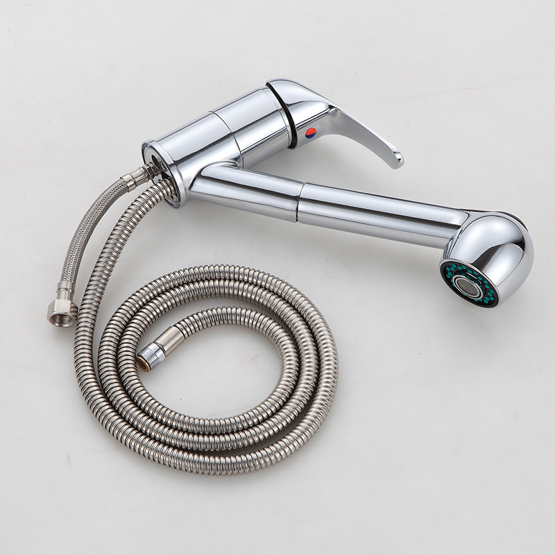 Cross-border kitchen faucet zinc alloy copper pull-out cold and hot telescopic sink faucet manufacturer wholesale Application Scenario