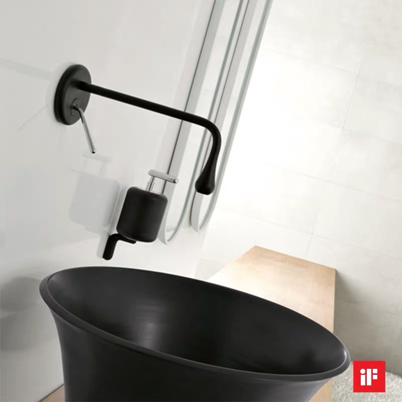 Guangdong manufacturer's all-copper concealed installation brushed gold, white and gray washbasin, water drop faucet, gun gray, new style in stock details Picture