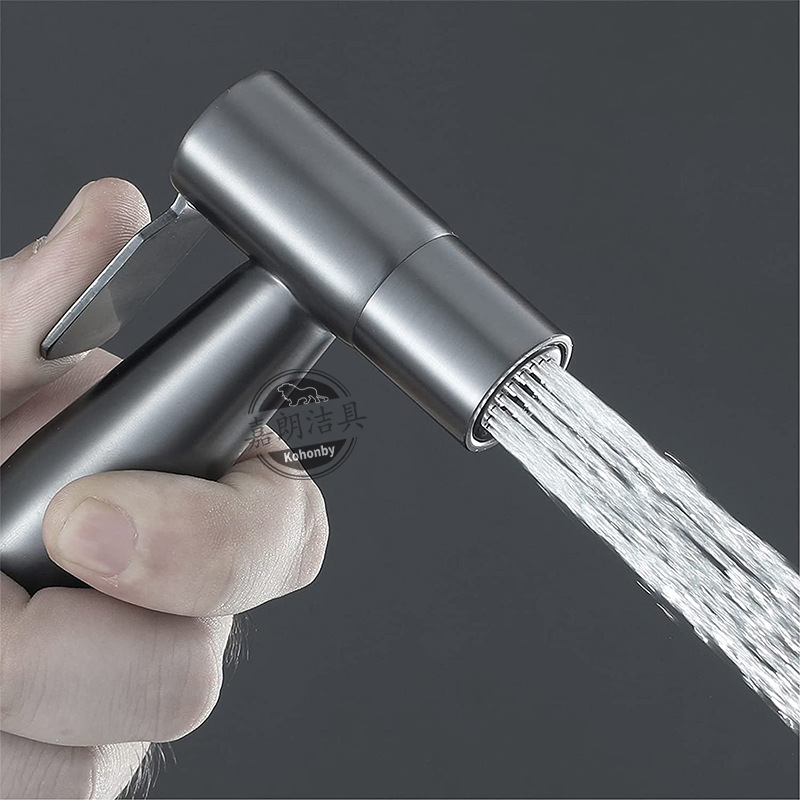 Factory direct supply of 304 stainless steel black spray gun, high-pressure toilet spray gun, nozzle, flushing faucet Specification drawing