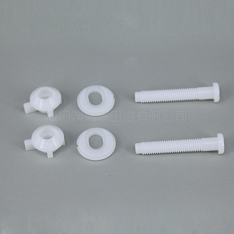 Toilet seat cover lock bolts, toilet seat cover plate screws, plastic old-fashioned toilet seat cover fixing accessories, bathroom accessories Specification drawing