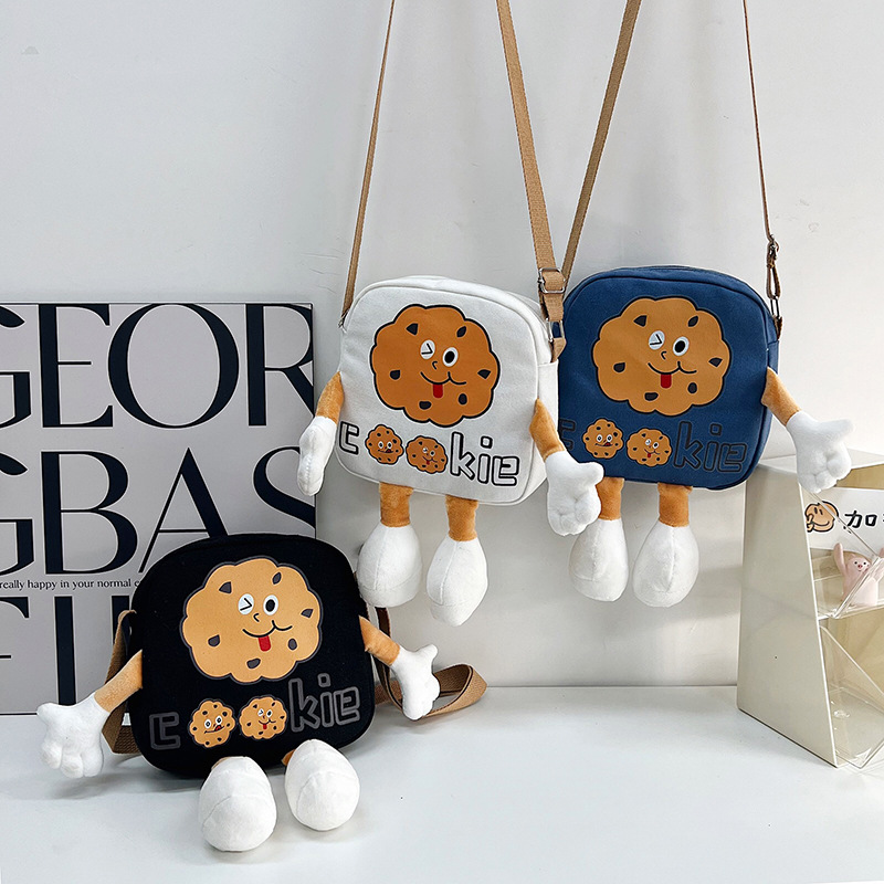 Wholesale Japanese Instagram super cute 2024 new style Quqi cake canvas double-shoulder, single-shoulder crossbody student commuting bags full figure