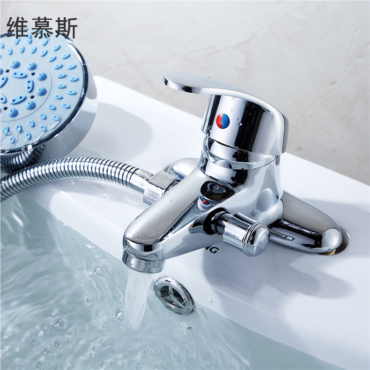 Copper-edge dual-purpose washbasin faucet, dual-purpose multi-functional faucet, shower head faucet manufacturer wholesale full figure