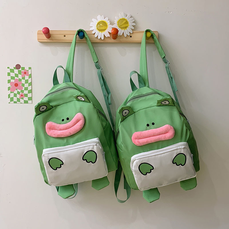 A new large-capacity, creative and funny schoolbag for students in the style of a Japanese-style cute and ugly cartoon anime school Specification drawing