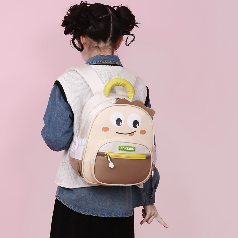 New kindergarten schoolbag for first grade, high appearance level, color-blocking travel lightweight backpack, cute cartoon backpack for babies Specification drawing