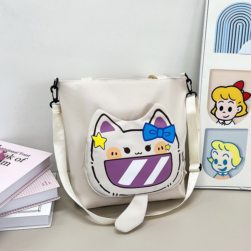 Tote bag, women's bag, single-shoulder bag, 2024 new style handbag, Korean cartoon sweet crossbody bag, tutorial bag, cross-border Specification drawing