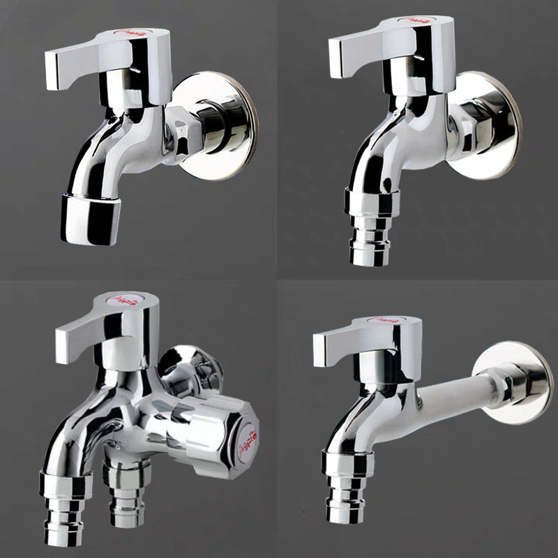 A four-part household extended faucet for washing machines with one inlet and two outlets, a single-cooling quick-opening faucet for mop sinks Application Scenario