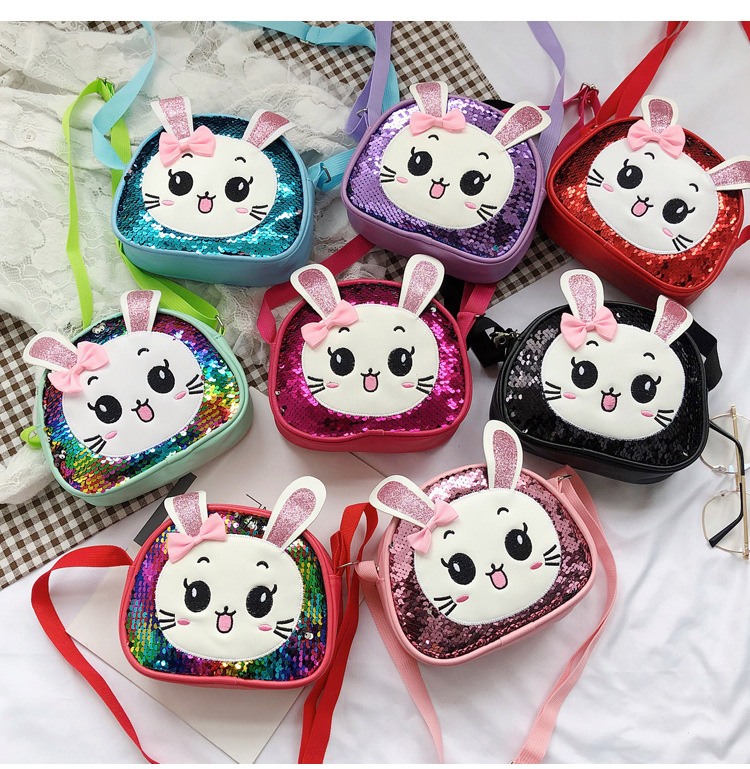 Children's small bag 2020 New style fashionable sequined infant and toddler small backpack Cute cartoon girl single-shoulder crossbody bag full figure