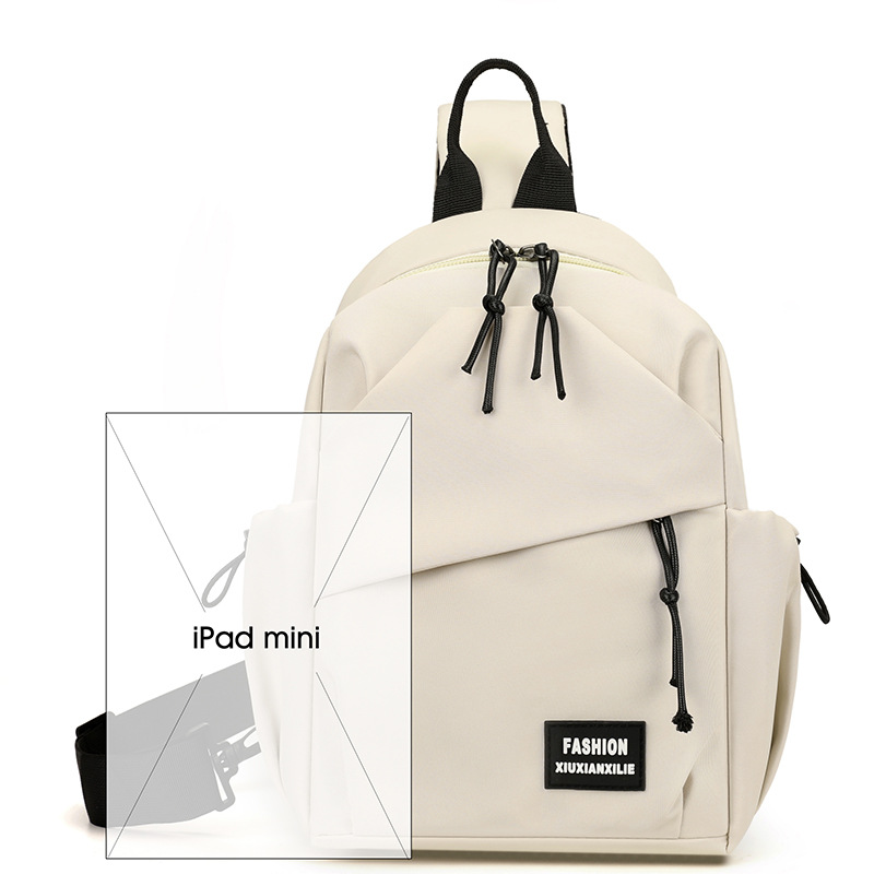Men's crossbody bag, simple small backpack, casual crossbody bag, men's chest bag, large-capacity student crossbody bag Item Picture