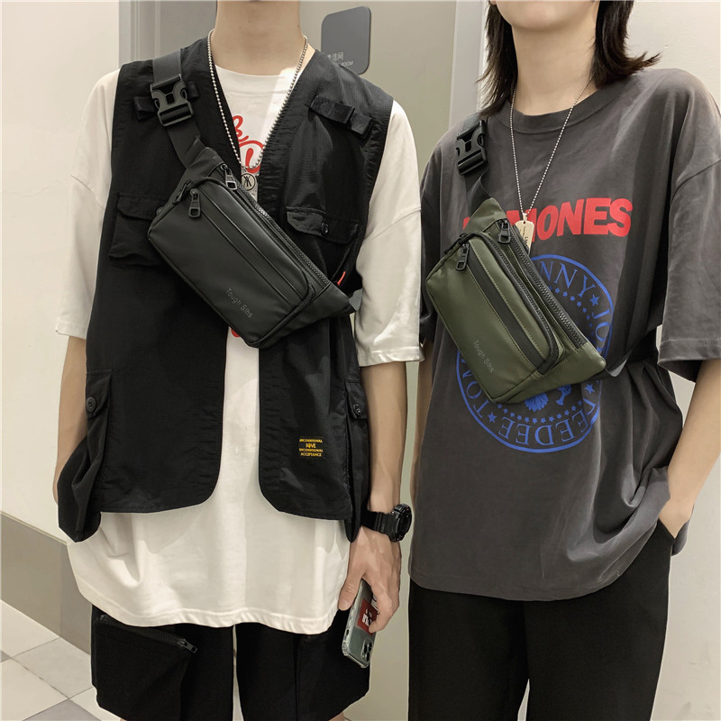 Toughslhs new men's and women's waist bags, trendy outdoor waist bags, storage bags, close-fitting anti-theft chest bags, crossbody bags full figure