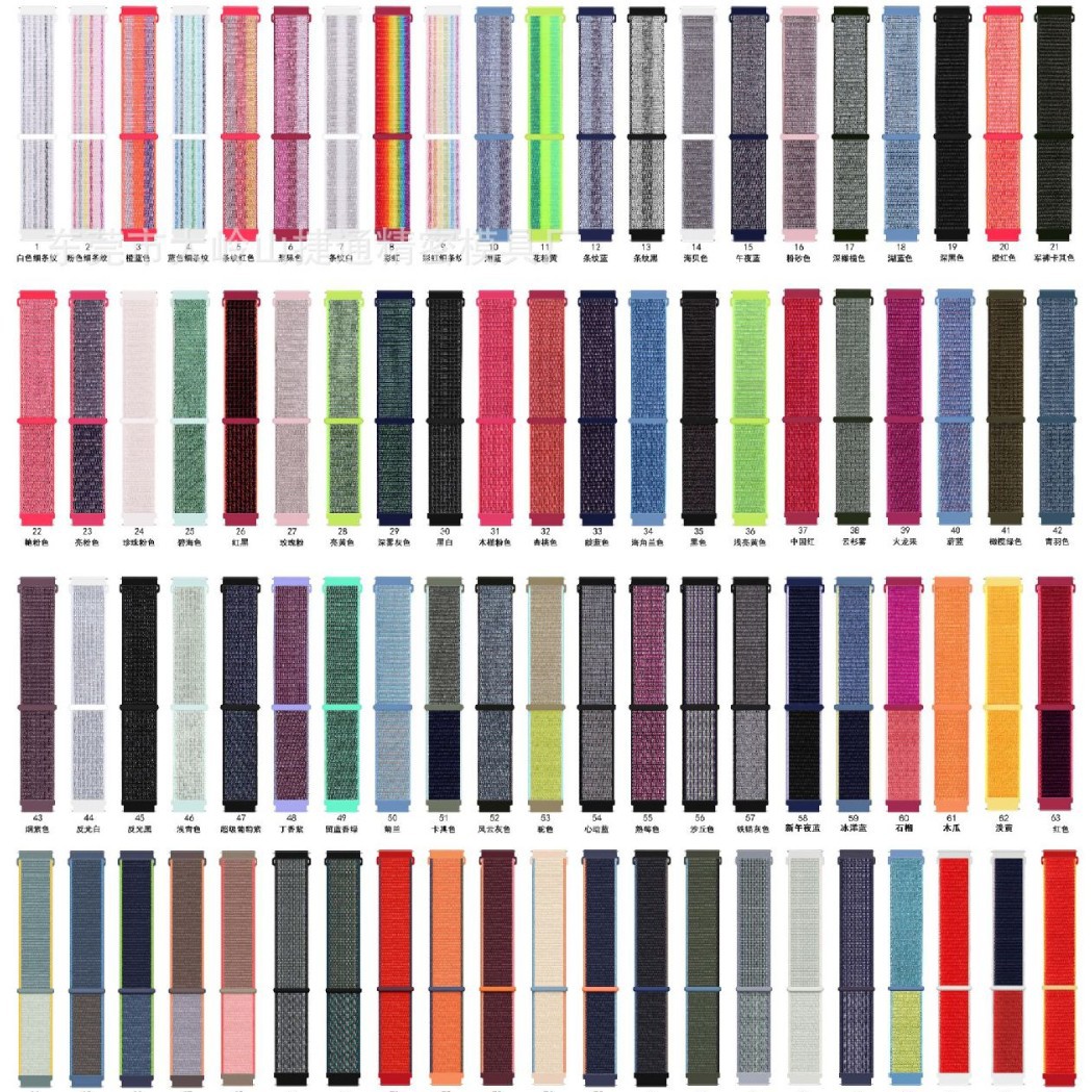 Compatible with Huawei GT 5/4 watch straps and Garmin Samsung Watch 7/6 universal Velcro nylon loop straps details Picture