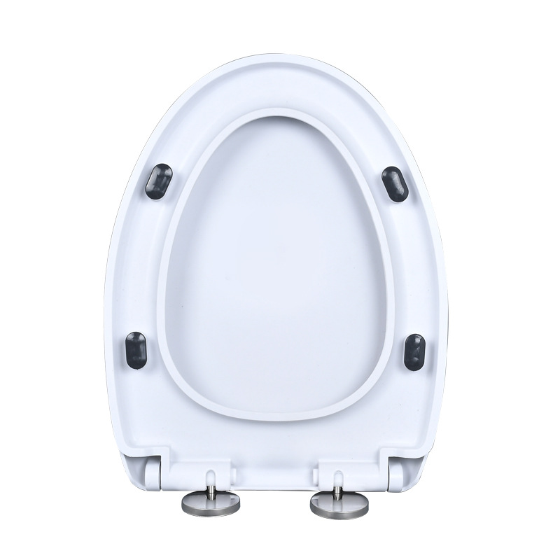 Thickened toilet seat cover, one-button quick-release toilet seat cover, universal metal base, slow-lowering U-shaped, V-shaped, O-shaped Item Picture