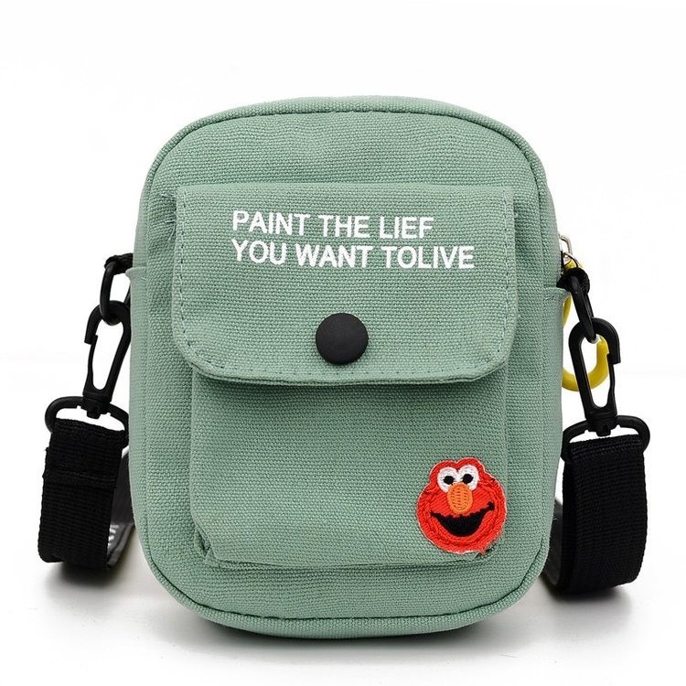 A new fashion bag for girls, a popular canvas bag, a Korean cartoon girl's Instagram crossbody bag, and a small student bag Item Picture