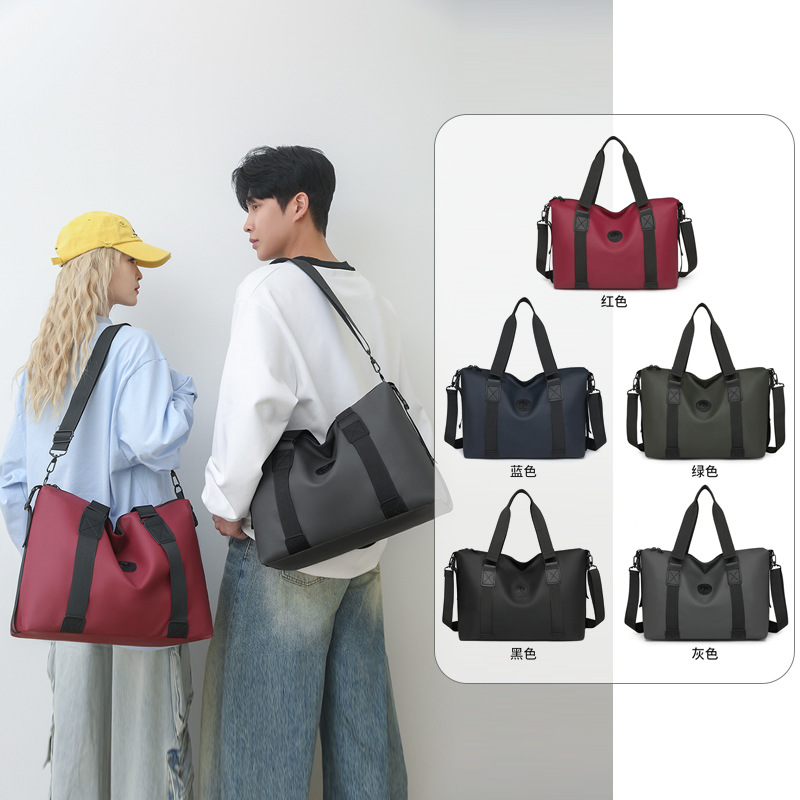 New large-capacity yoga bag, trendy and fashionable, short travel fitness bag, light and simple, single-shoulder handbag, portable details Picture