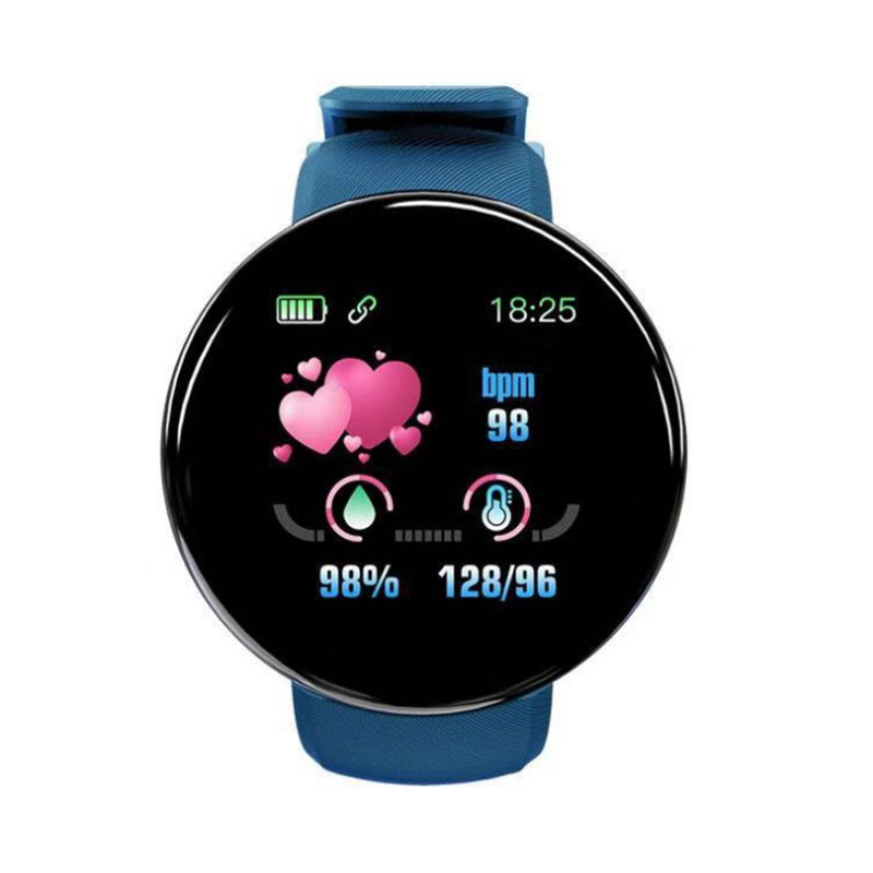 Cross-border new product D18S round screen smart bracelet, color screen Bluetooth watch, step counting, sleep monitoring, heart rate monitoring, sports bracelet details Picture