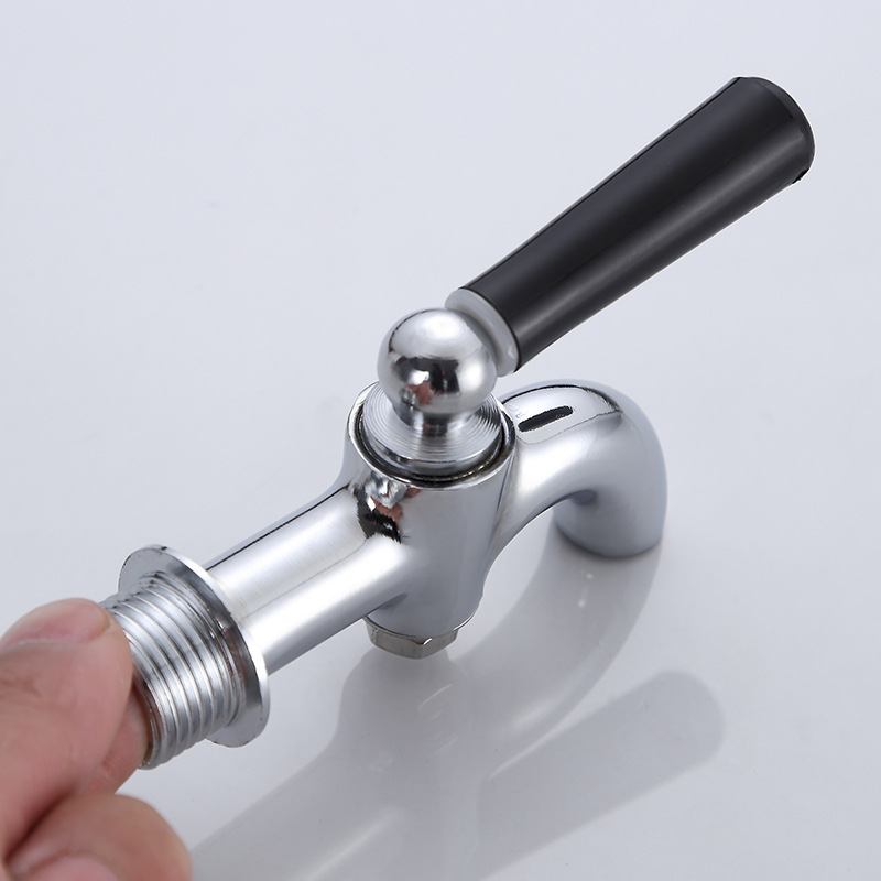 Insulated bucket faucet, 4-inch copper, commercial electric water tank, milk tea high-temperature resistant, universal boiling water machine faucet manufacturer Specification drawing