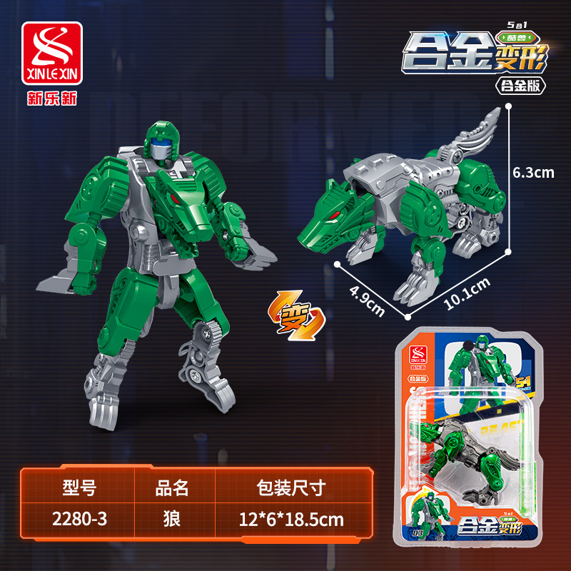 New Le New Alloy Transformable five-in-one Robot Beast Protection Warrior Eagle Dragon Wolf Lion Tiger model Children's Boy toy Application Scenario