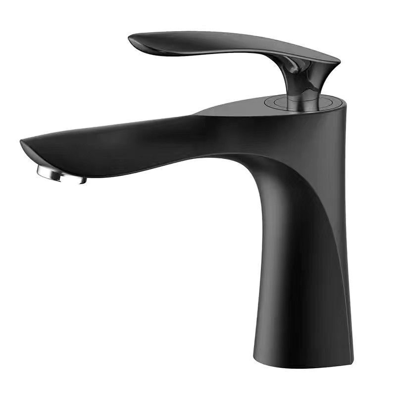 Cross-border washbasin, gold and black faucet, washbasin faucet, single-hole cold and hot water faucet, countertop basin, bathroom faucet Item Picture