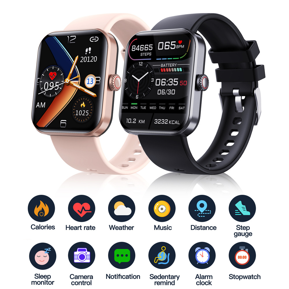 The cross-border F57L smartwatch is selling well, featuring heart rate, blood oxygen, blood pressure monitoring, Bluetooth sports, and AliExpress consignment Item Picture