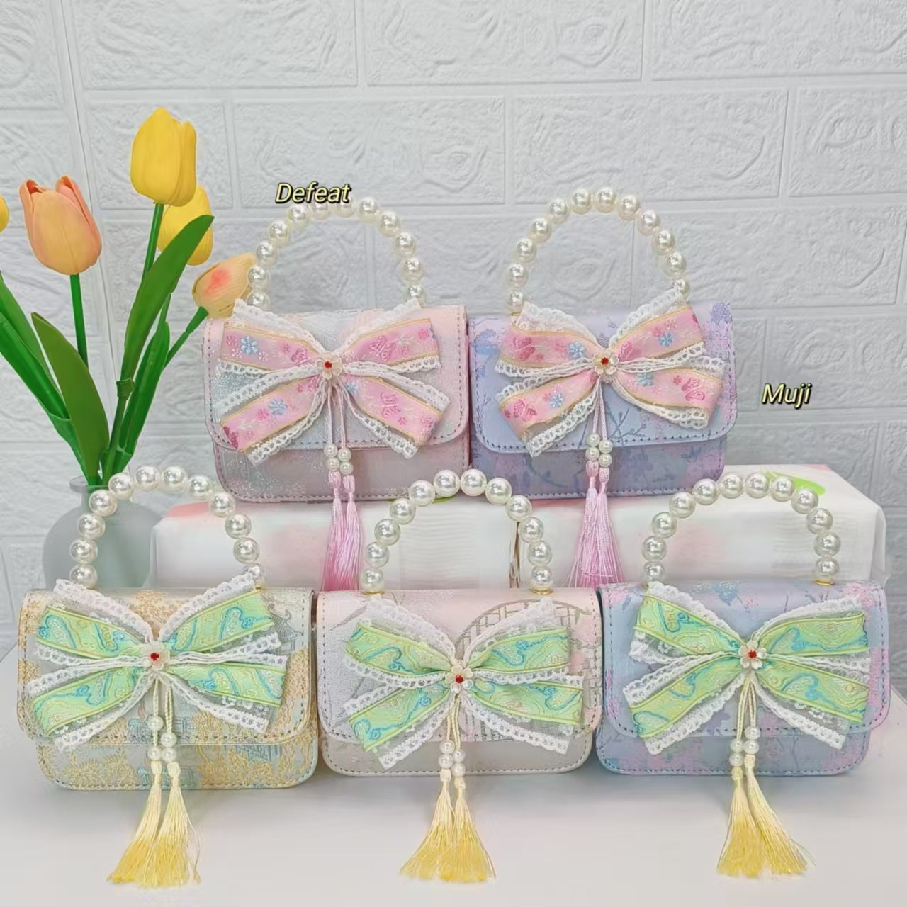 Pearl handbag, traditional Chinese style children's bag, new Chinese style ancient style little girl princess bag, chain bag, crossbody bag, accessory bag full figure