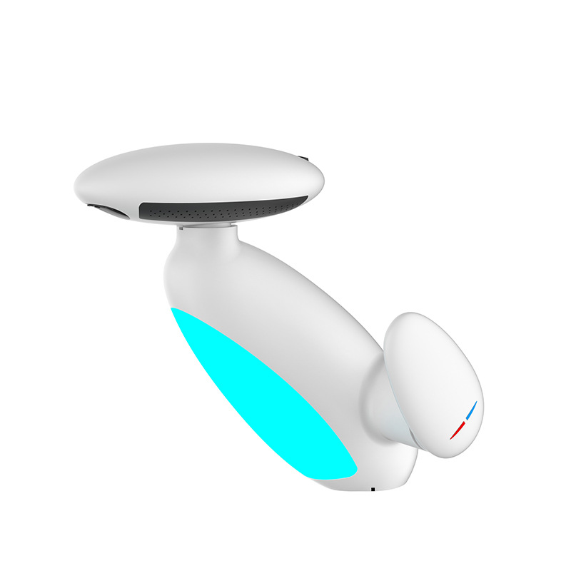 Cross-border pull-out ET ambient light faucet, bathroom washbasin, spaceship, universal waterfall, four-speed cold and hot water faucet Application Scenario